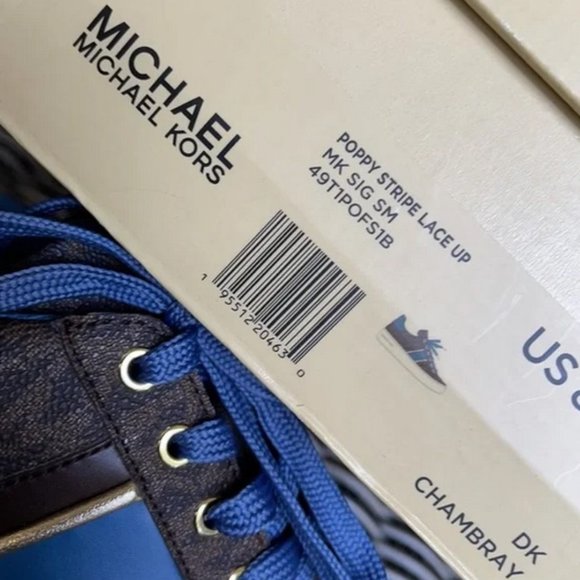 Michael Kors Poppy Stripe Lace Up MK Sig Small WMNS - Picture 16 of 16